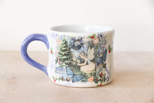 Blue Christmas Fairy Mug Large
