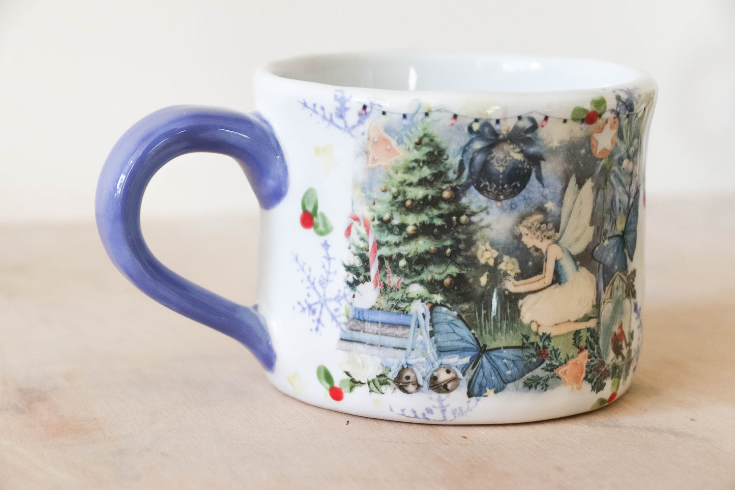 Blue Christmas Fairy Mug Large