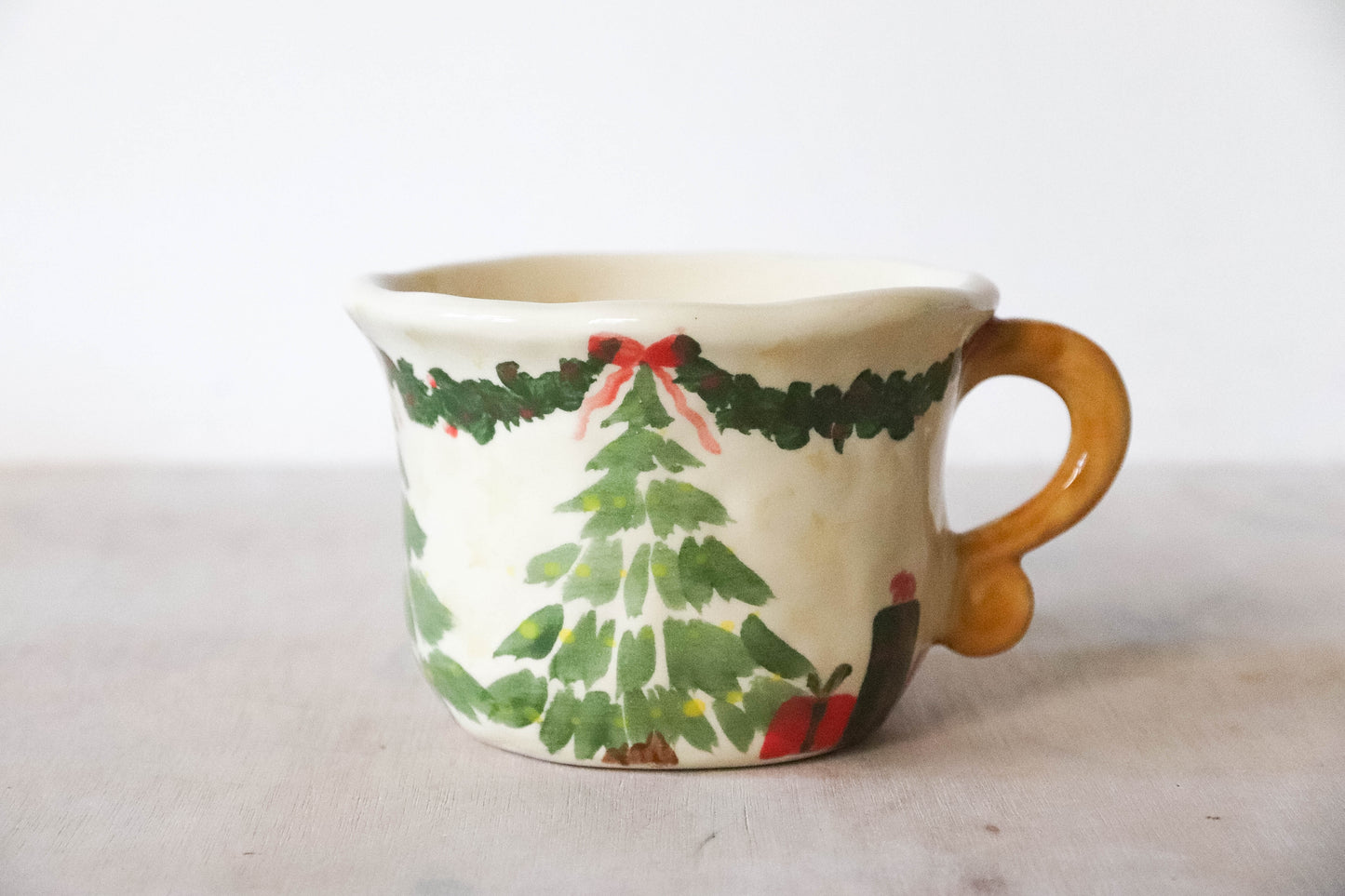 Peekaboo Cat Christmas Trees Mug