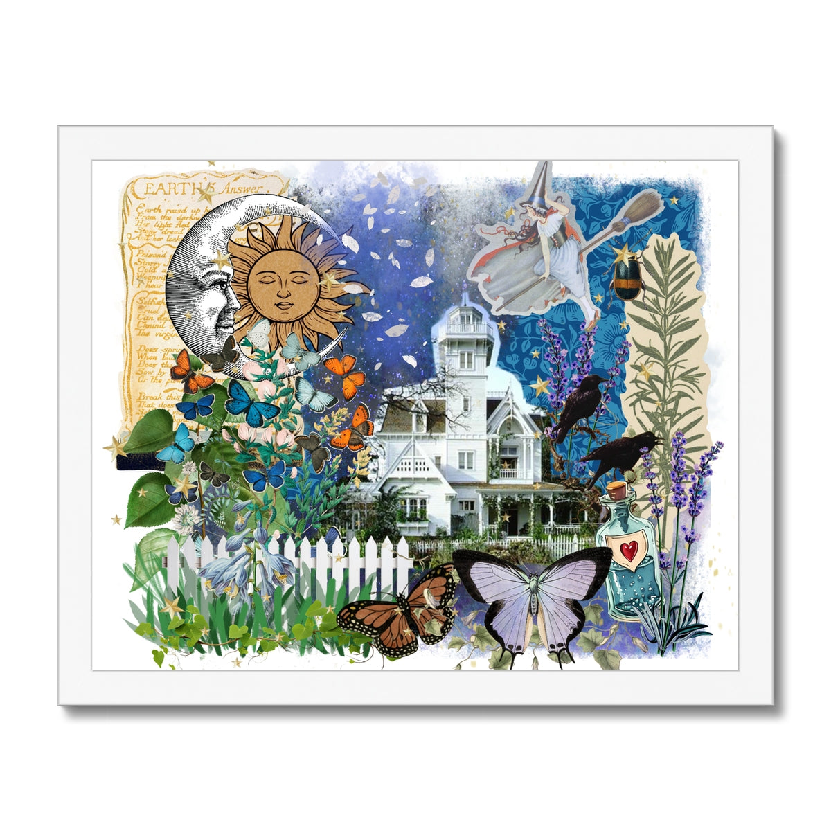 Practical magic house Framed Print